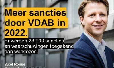 Meer sancties door VDAB in 2022