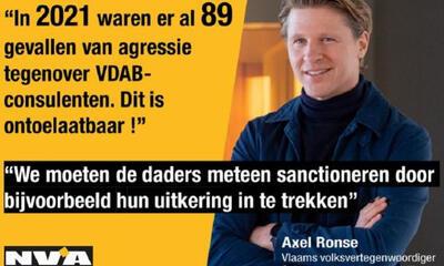 "89 gevallen van agressie tegenover VDAB-bemiddelaars" Axel Ronse 